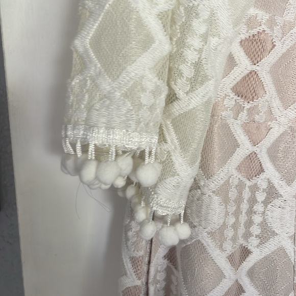 Elegant Lace V-Neck Dress - Cream - Eliza J - 18W - like new - plus - Picture 5 of 6